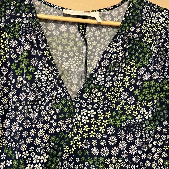 See By Chloe Floral Spring Shift Puff Short Sleeve Mini Dress Vacation Size 38/6 - Picture 8 of 13